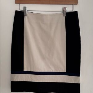 DKNYC Black and Cream Pencil Skirt